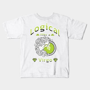 Zodiac attributes: Virgo white Kids T-Shirt